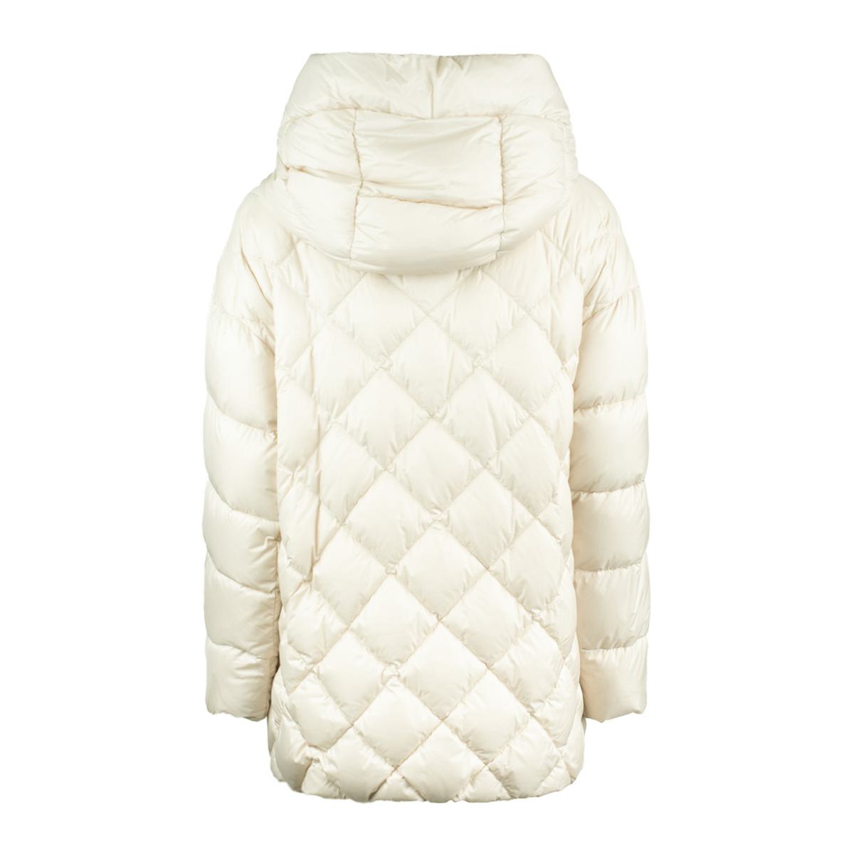 Max Mara Vadderad Jacka Med Diamantmönster Huva