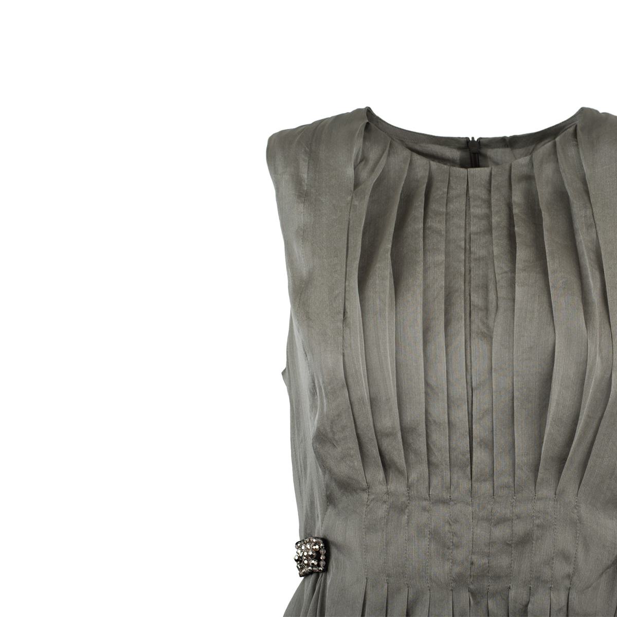 Max Mara Klänning i Siden med Blandad Organza