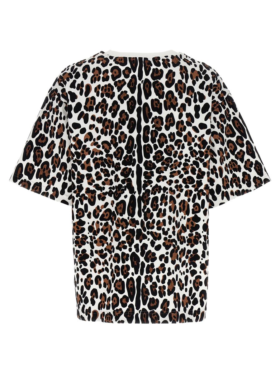 Dolce & Gabbana T-shirt med djurtryck och logotypplakett