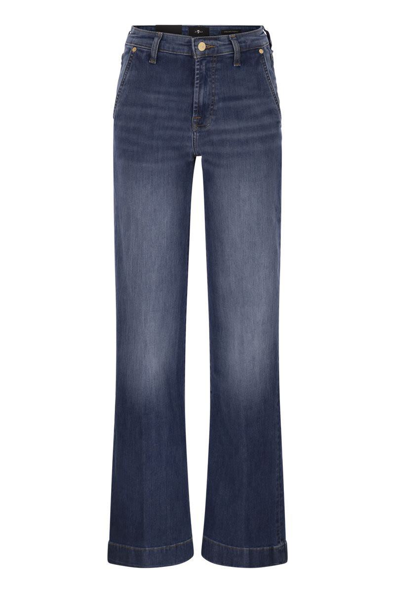 7 For All Mankind Modern Dojo - Högmidjade utsvängda jeans