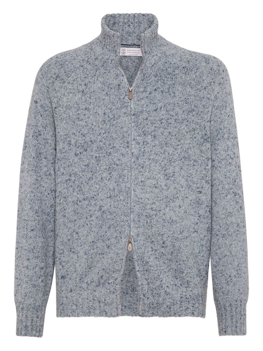 Brunello Cucinelli Cardigan med dragkedja i kashmir