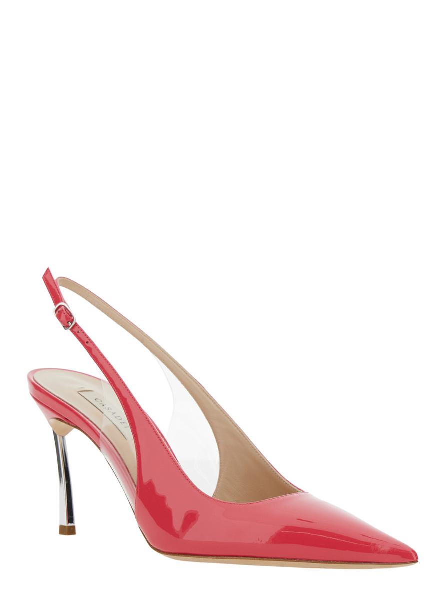 'Superblade Tiffany' Rosa Slingback Pumps Med Hög Klack I Lackskinn Dam