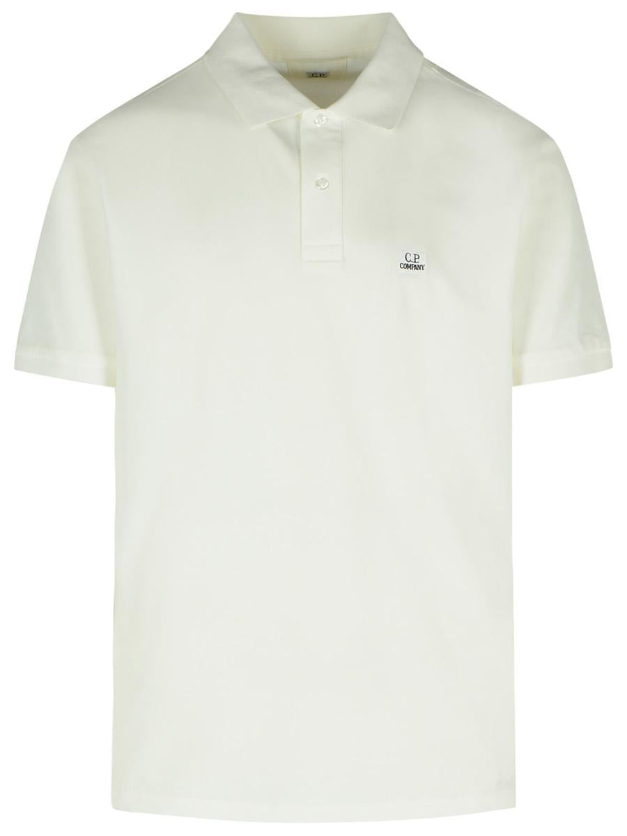 CP Company Vit bomullspoloskjorta
