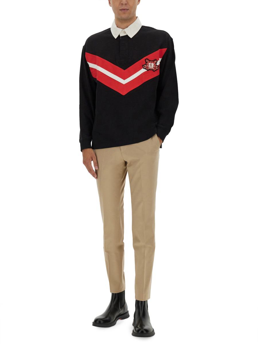 Hugo Boss pikétröja med college-logotyp