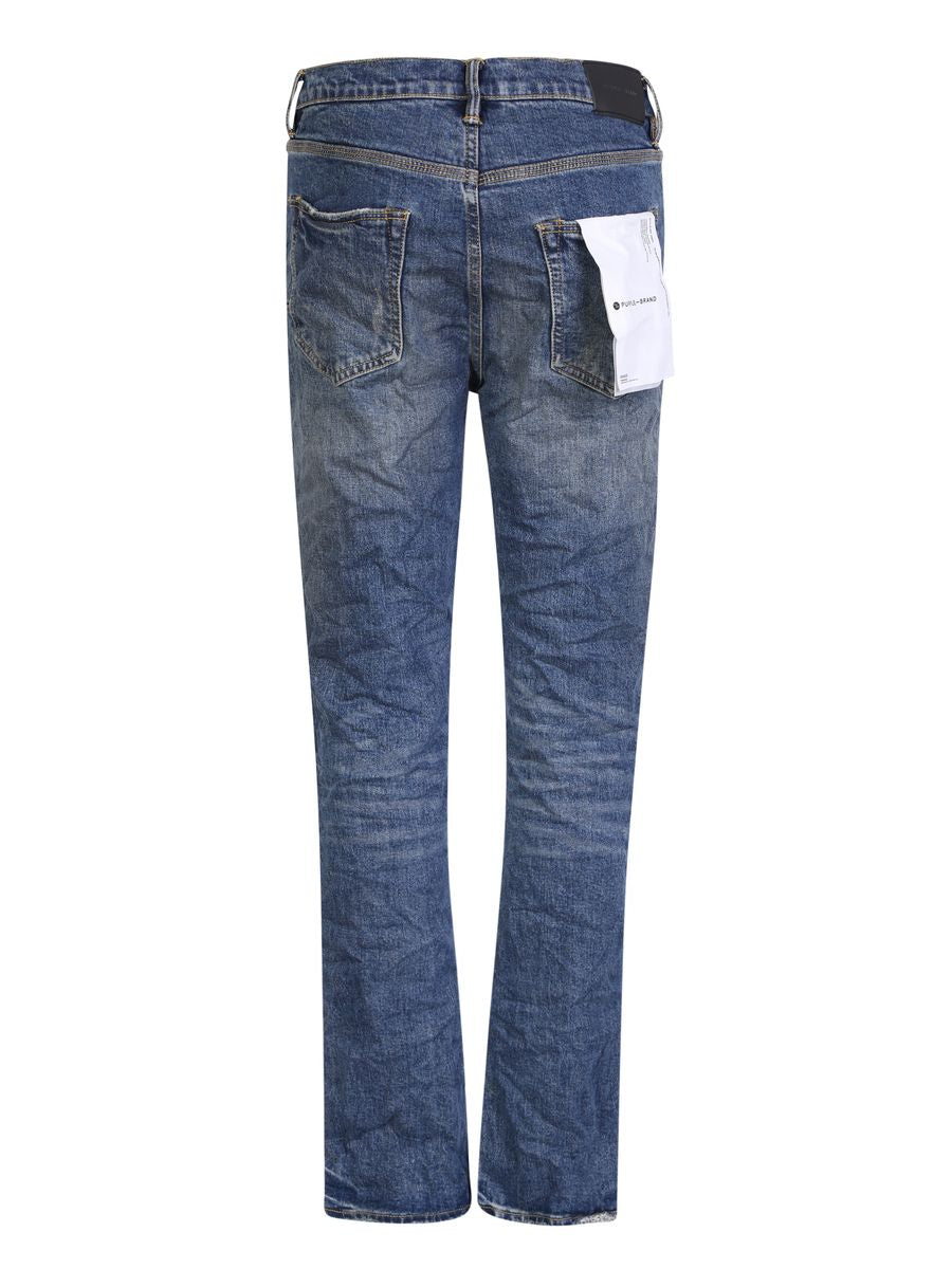 Lila märkesjeans