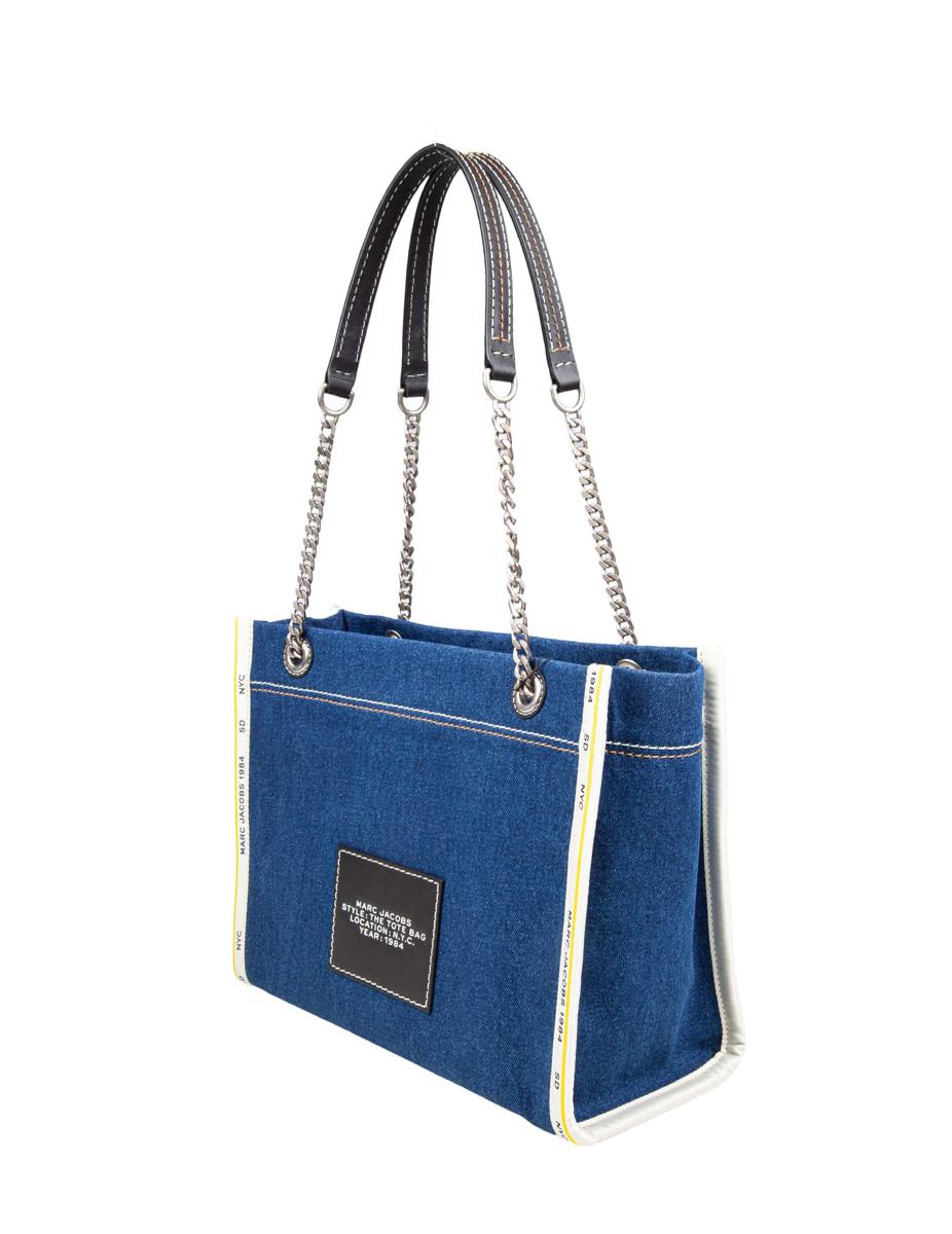 Marc Jacobs axelväska gjord av denimtyg