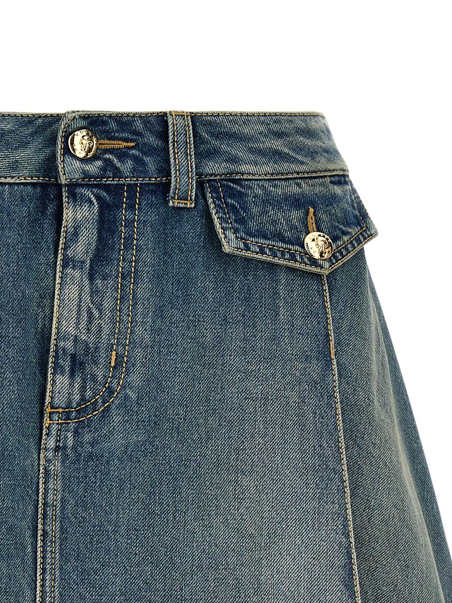 Alexander McQueen Denim Minikjol