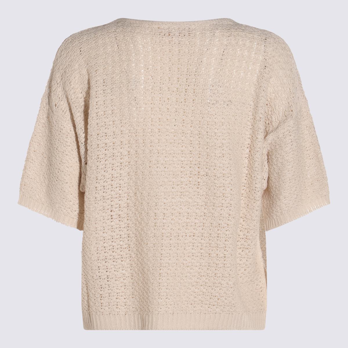Antonelli beige linne- och bomullstopp