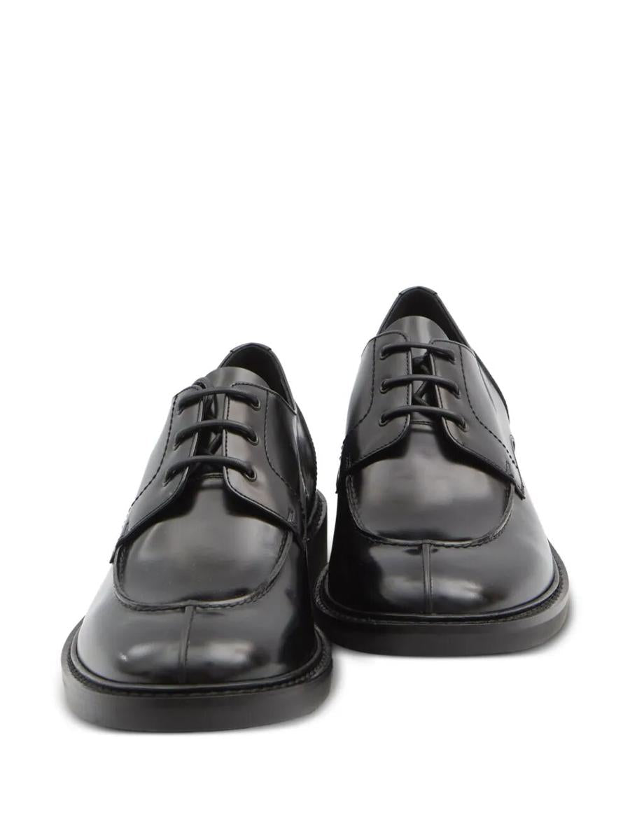 Saint Laurent Derbyskor i släta läder i linne