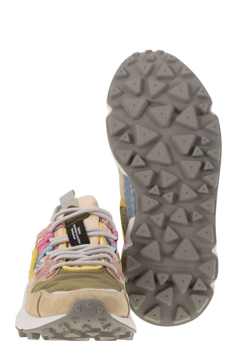 Flower Mountain Yamano 3 - Sneakers i mocka och tekniskt tyg