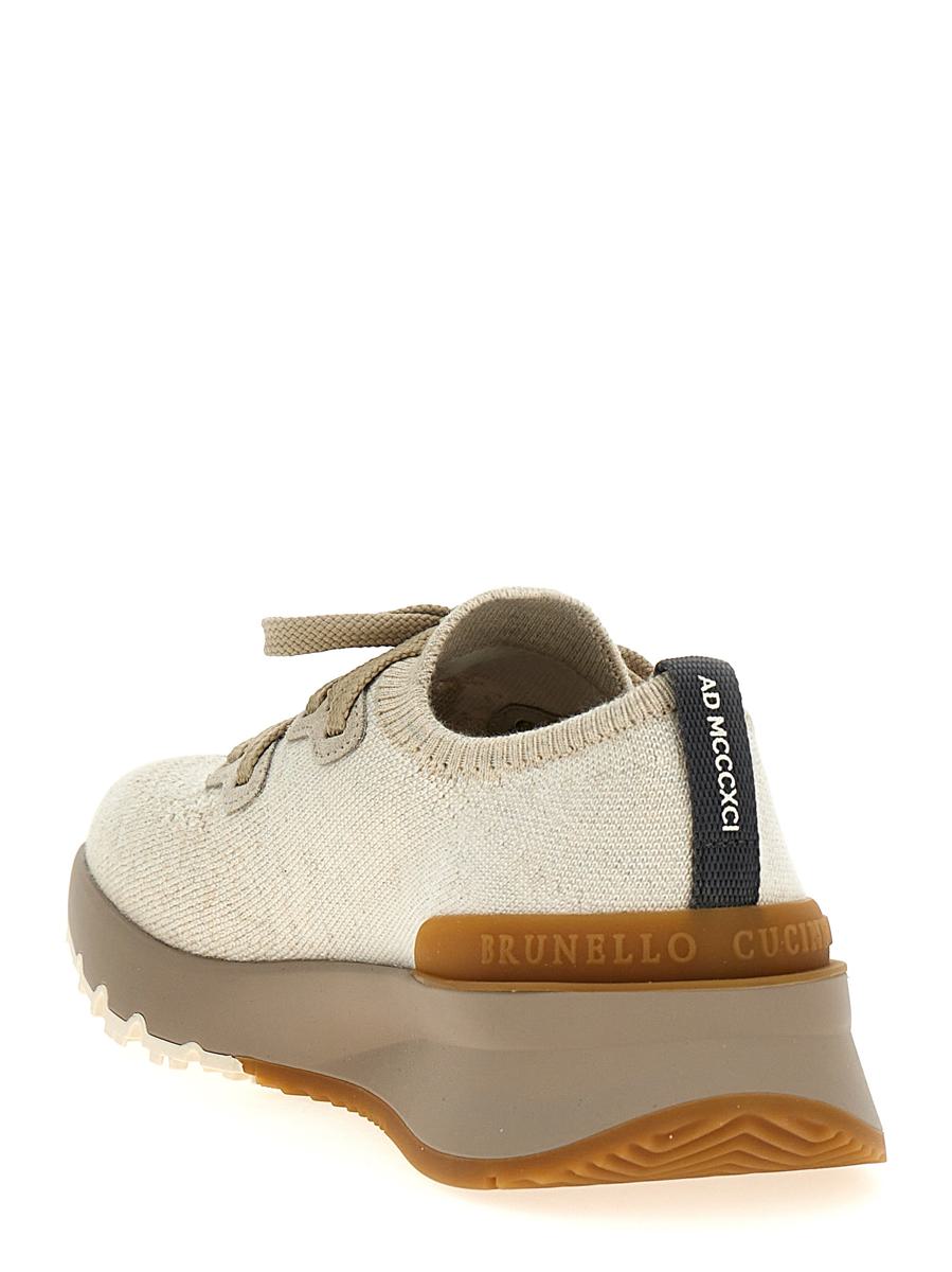 Brunello Cucinelli stickade sneakers