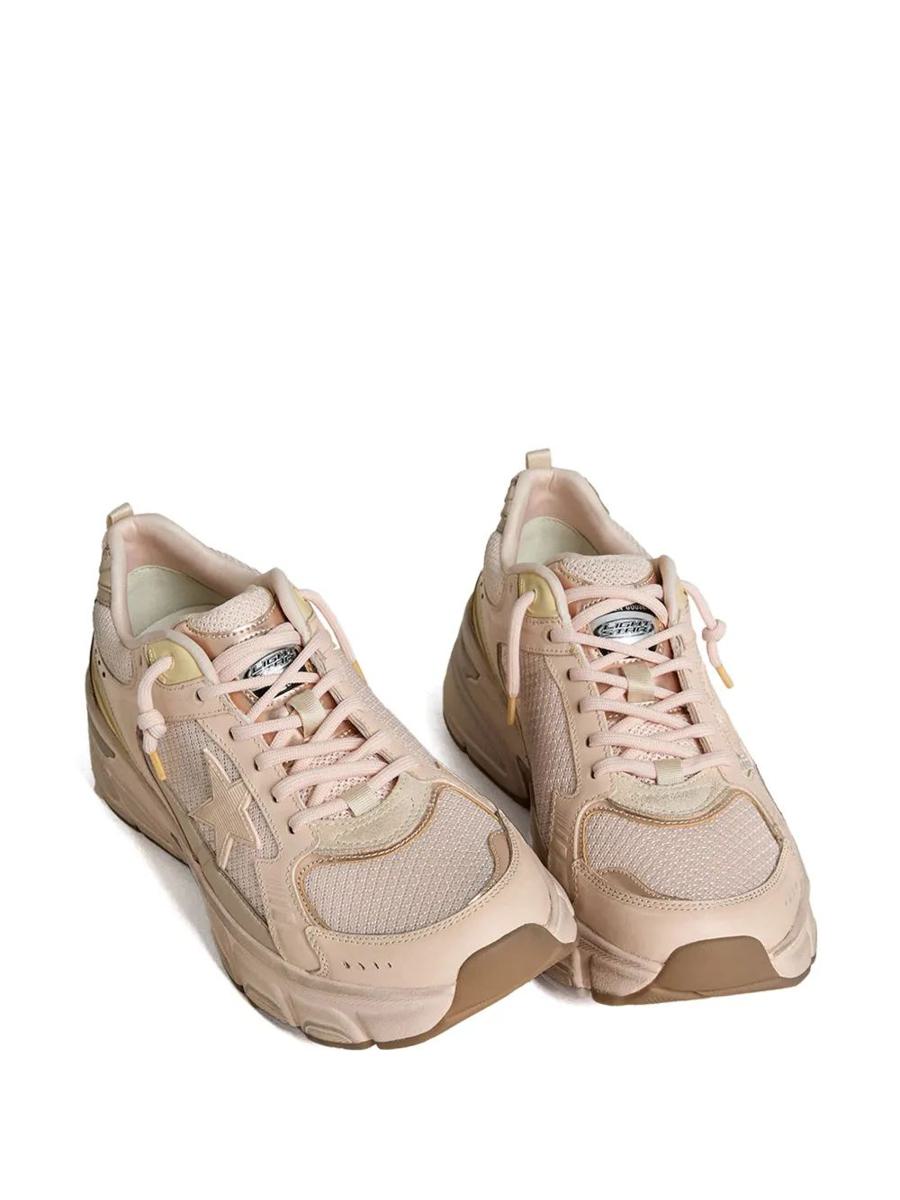 Golden Goose Lightstar Net Läder Och Mocka Ovandel TPU Star Net Häl Och Sporra