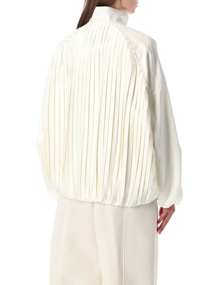 Nike Satin Plisserad Oversized Träningsjacka Sportkollektion