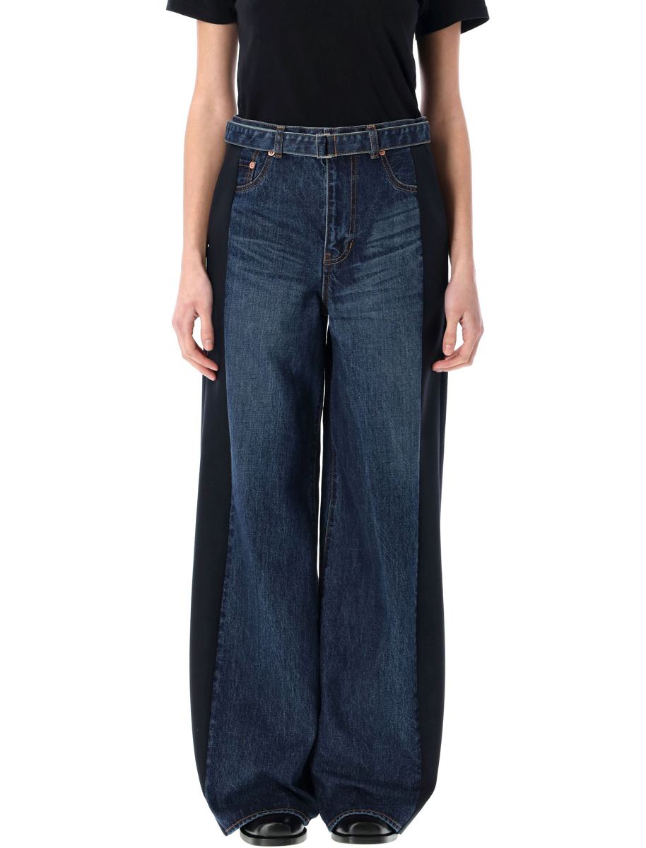 Sacai breda denimbyxor