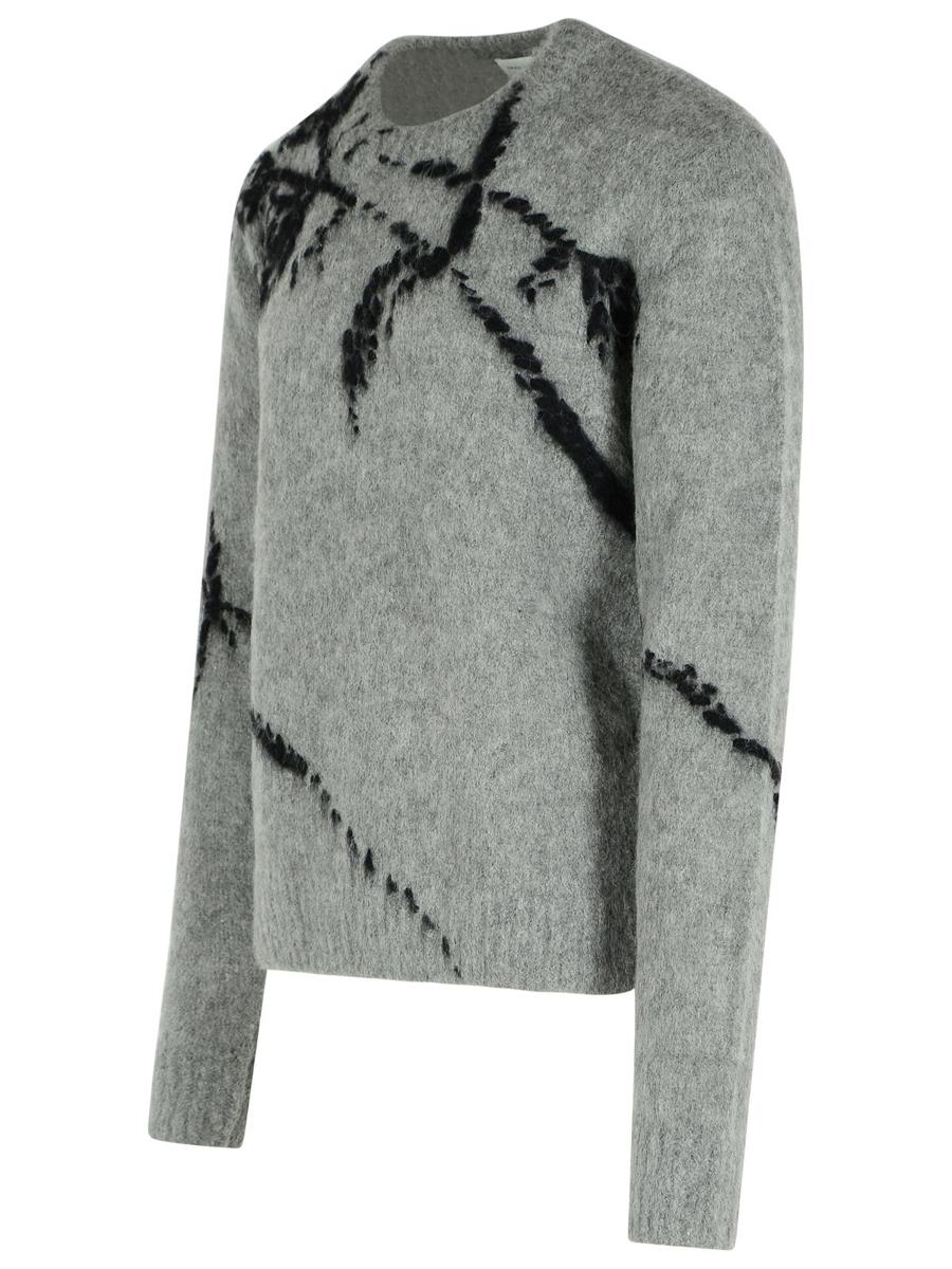 Dries Van Noten grå ullblandningströja