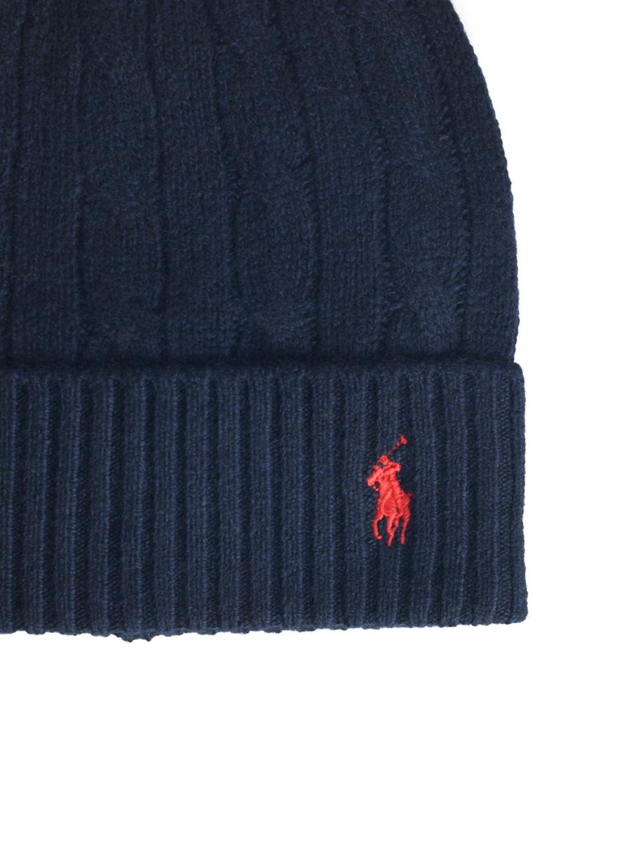Polo Ralph Lauren Marinblå mössa i ullblandning