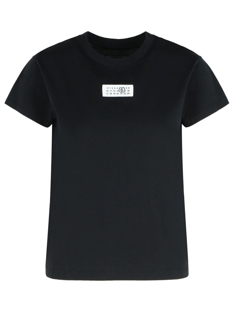MM6 Maison Margiela svart bomulls-T-shirt