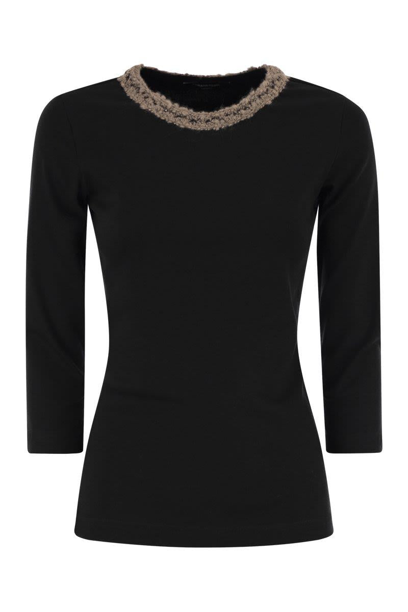 Fabiana Filippi – T-shirt med 3/4-ärm och halsringning