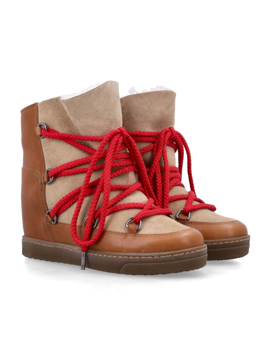 Isabel Marant Nowles Shearling snörningsstövlar