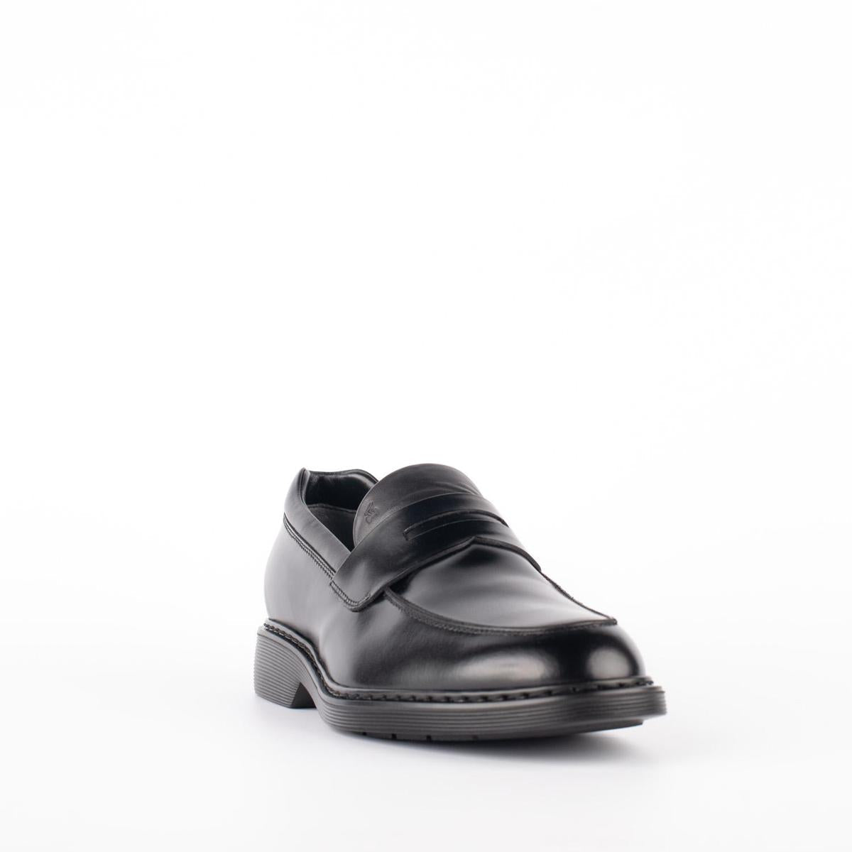 Hogan svarta läderloafers