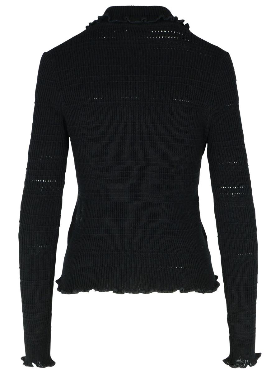 Lanvin 'Ribbad' Svart Bomullskofta