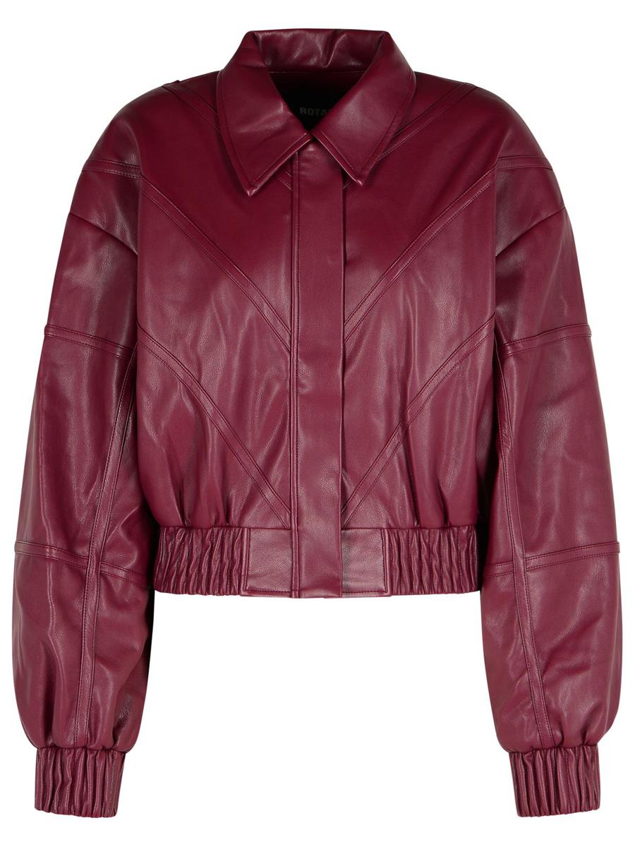 Rotate Birger Christensen Burgundy Polyester Bomberjacka