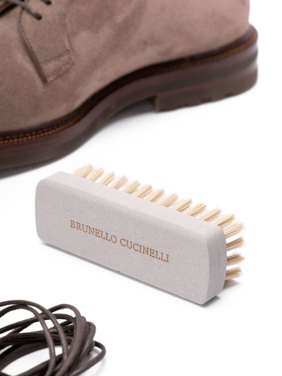 Brunello Cucinelli mockaskor i läder med snörning