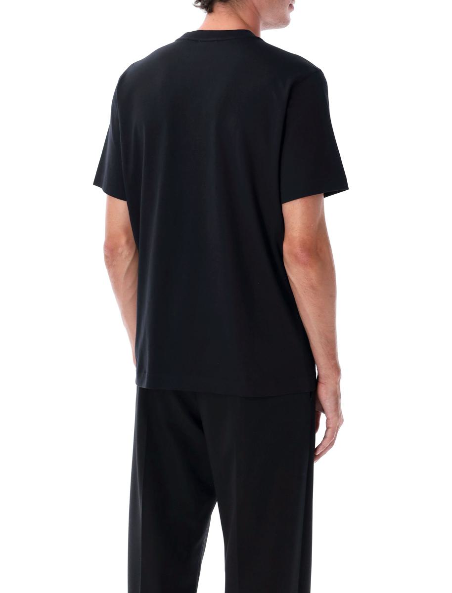Burberry svart bomulls-T-shirt med riddare-stämpel
