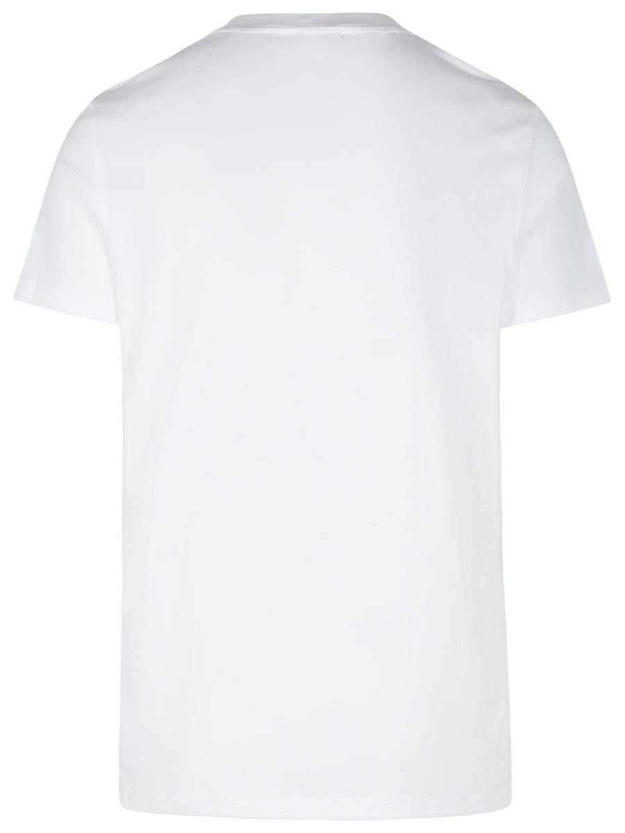 Balmain Vit Bomulls-T-shirt