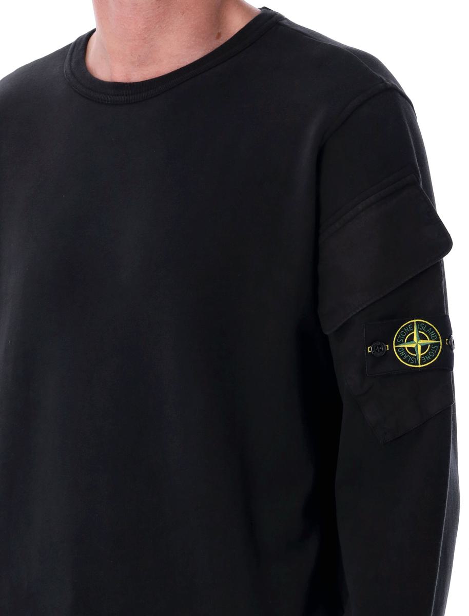 Stone Island borstad ekologisk bomullströja