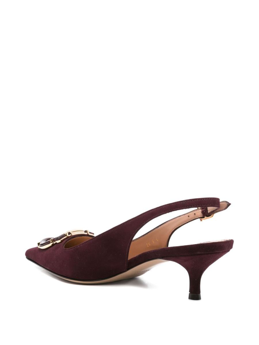 Salvatore Ferragamo slingback-pumps i läder