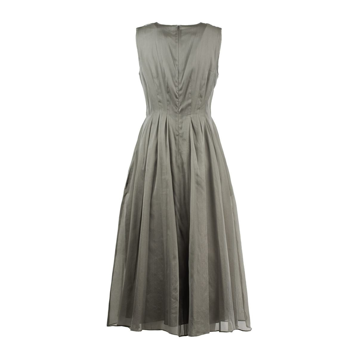 Max Mara Klänning i Siden med Blandad Organza