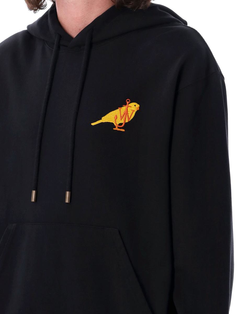 JW Anderson Canary Broderad Huvtröja