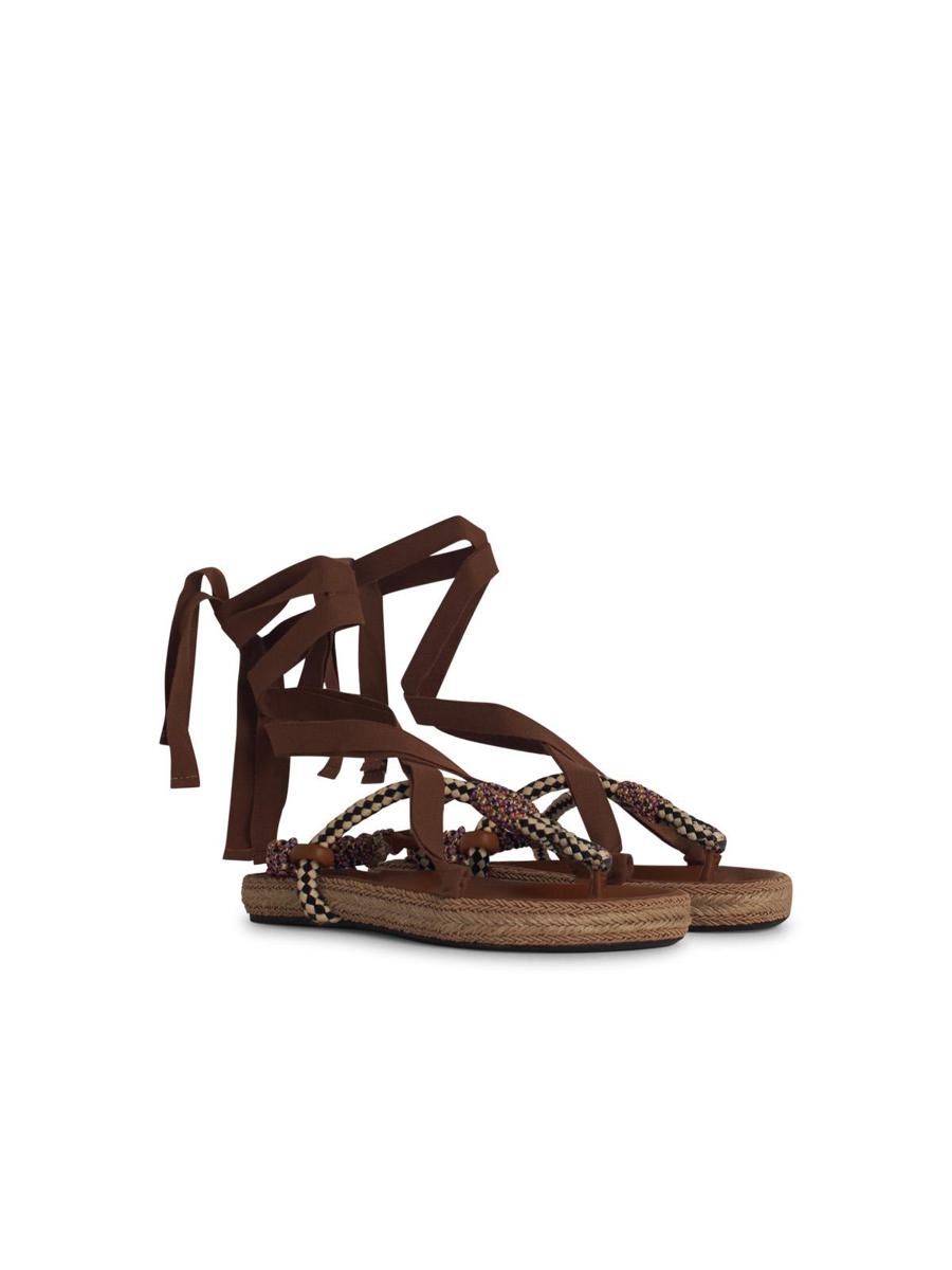 Isabel Marant Étoile 'Gypsa' sandaler i beige bomullsblandning