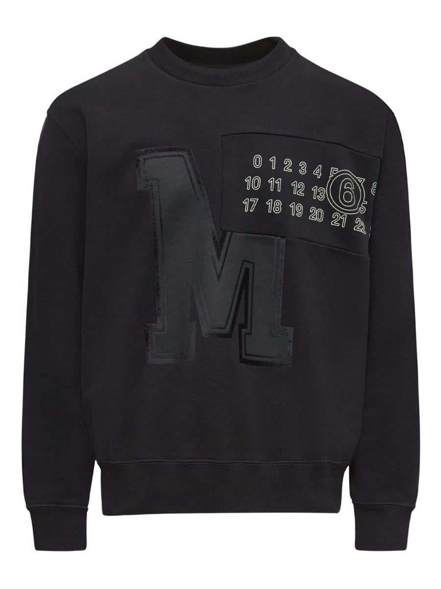 MM6 Maison Margiela tröja med logotyp och rund hals