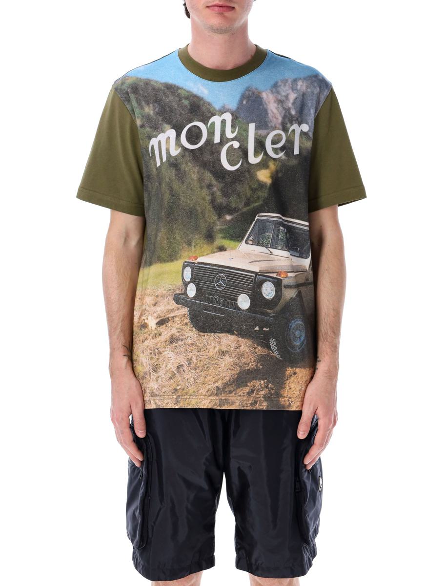 Moncler Genius tryckt bomulls-T-shirt