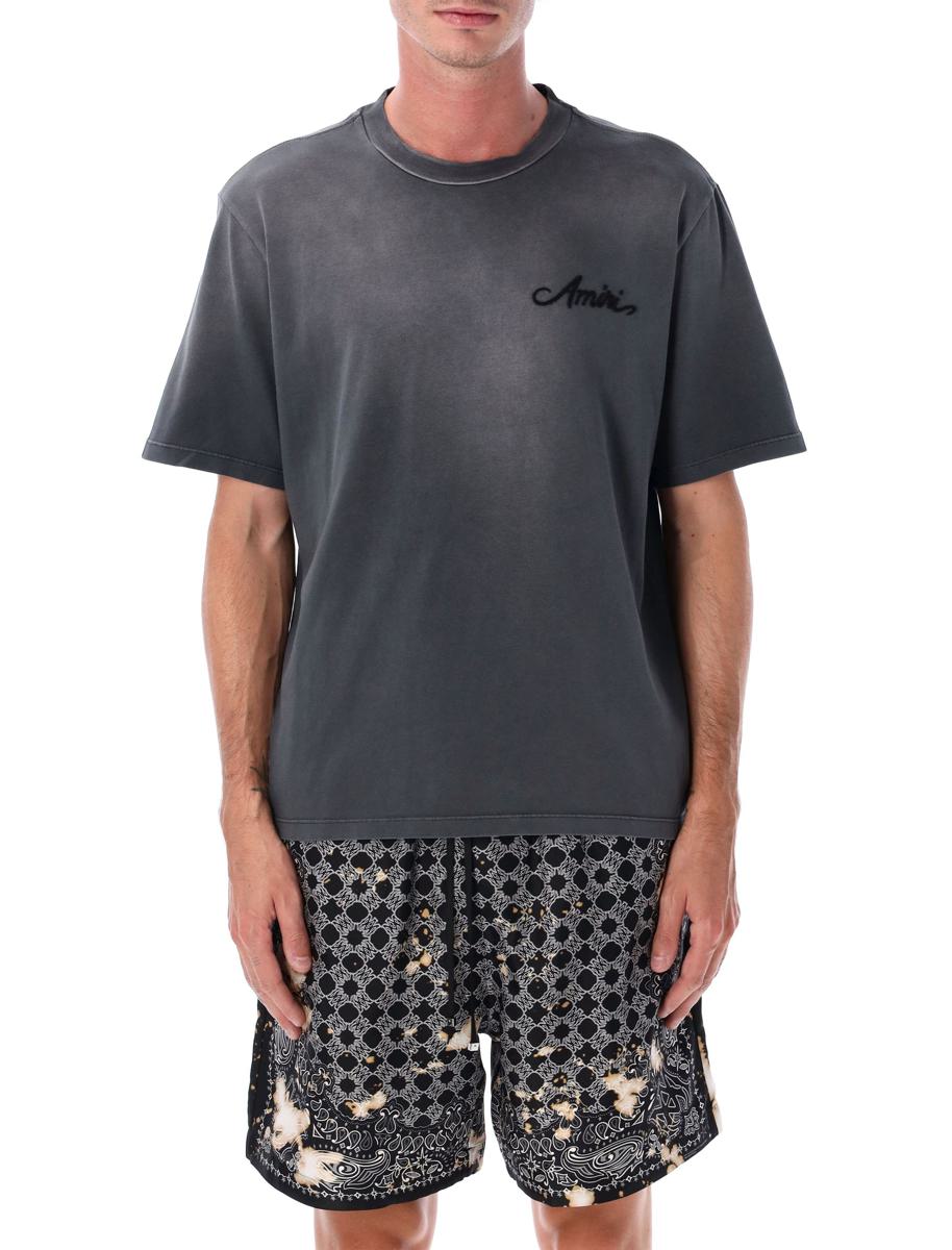 Amiri Bleach Bandana Patch T-shirt