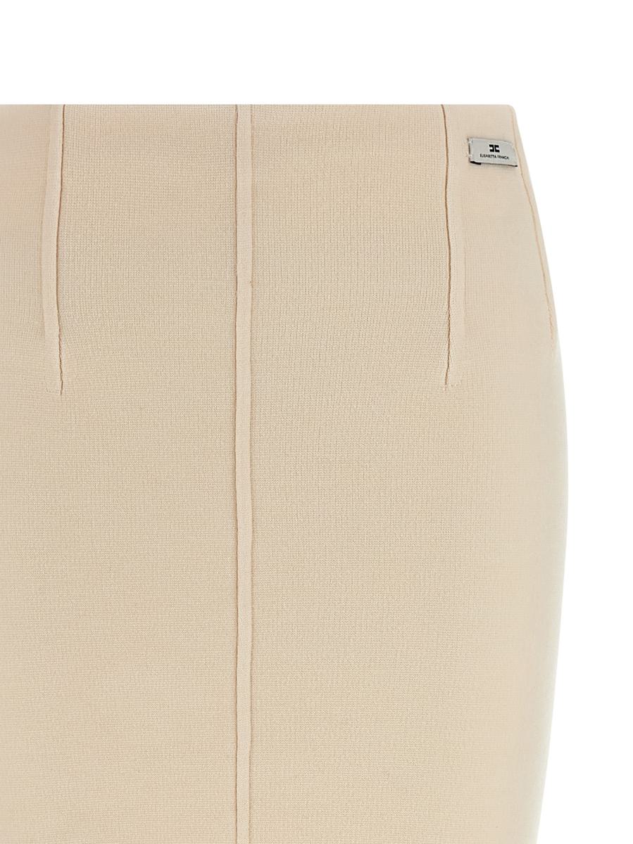 Elisabetta Franchi Tygstickad Ullkjol