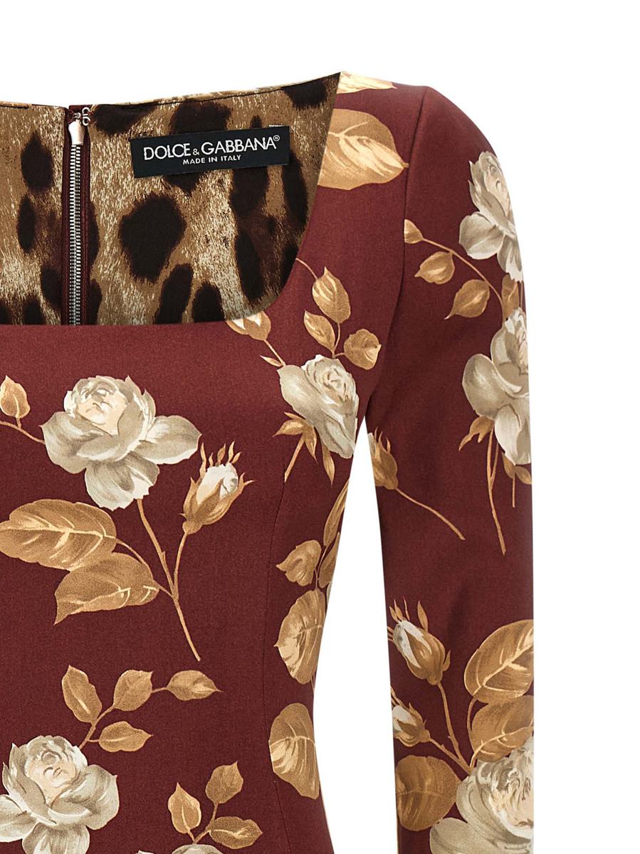 Dolce & Gabbana Rosmönstrad Klänning