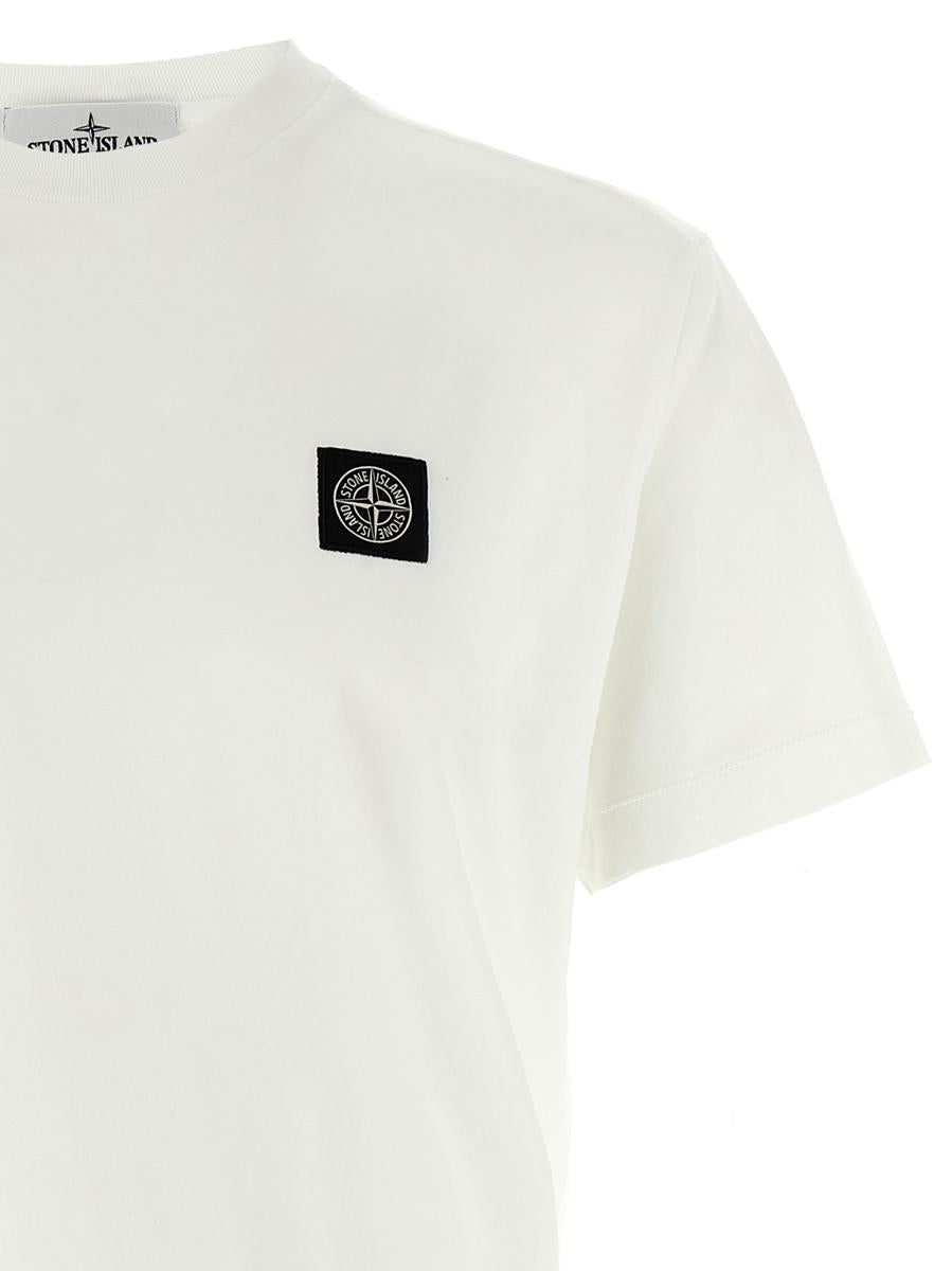 Stone Island-t-shirt med logotypmärke