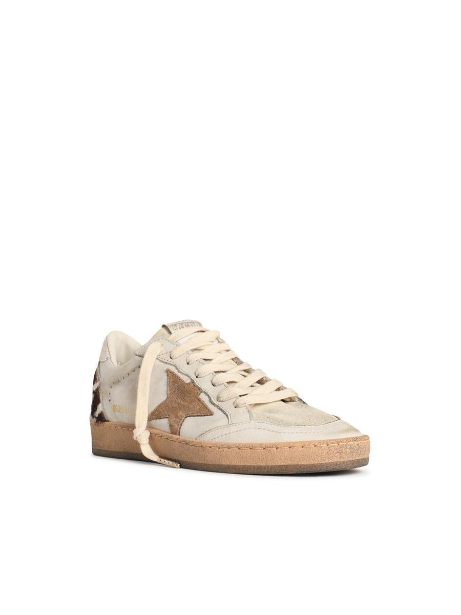 Golden Goose 'Ball Star' Vita Mocka- och Ponnyläder Sneakers