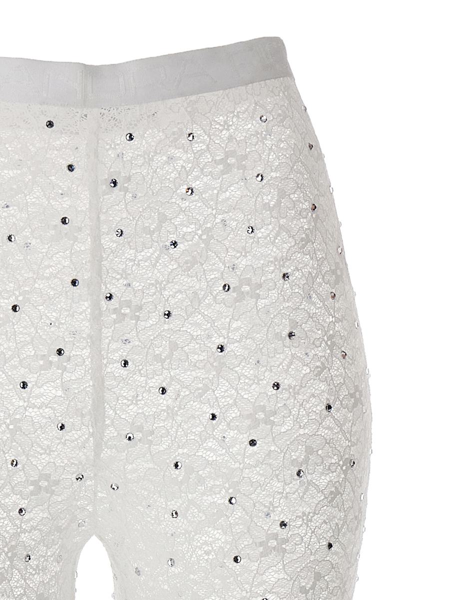 Alessandra Rich Strassleggings i spets