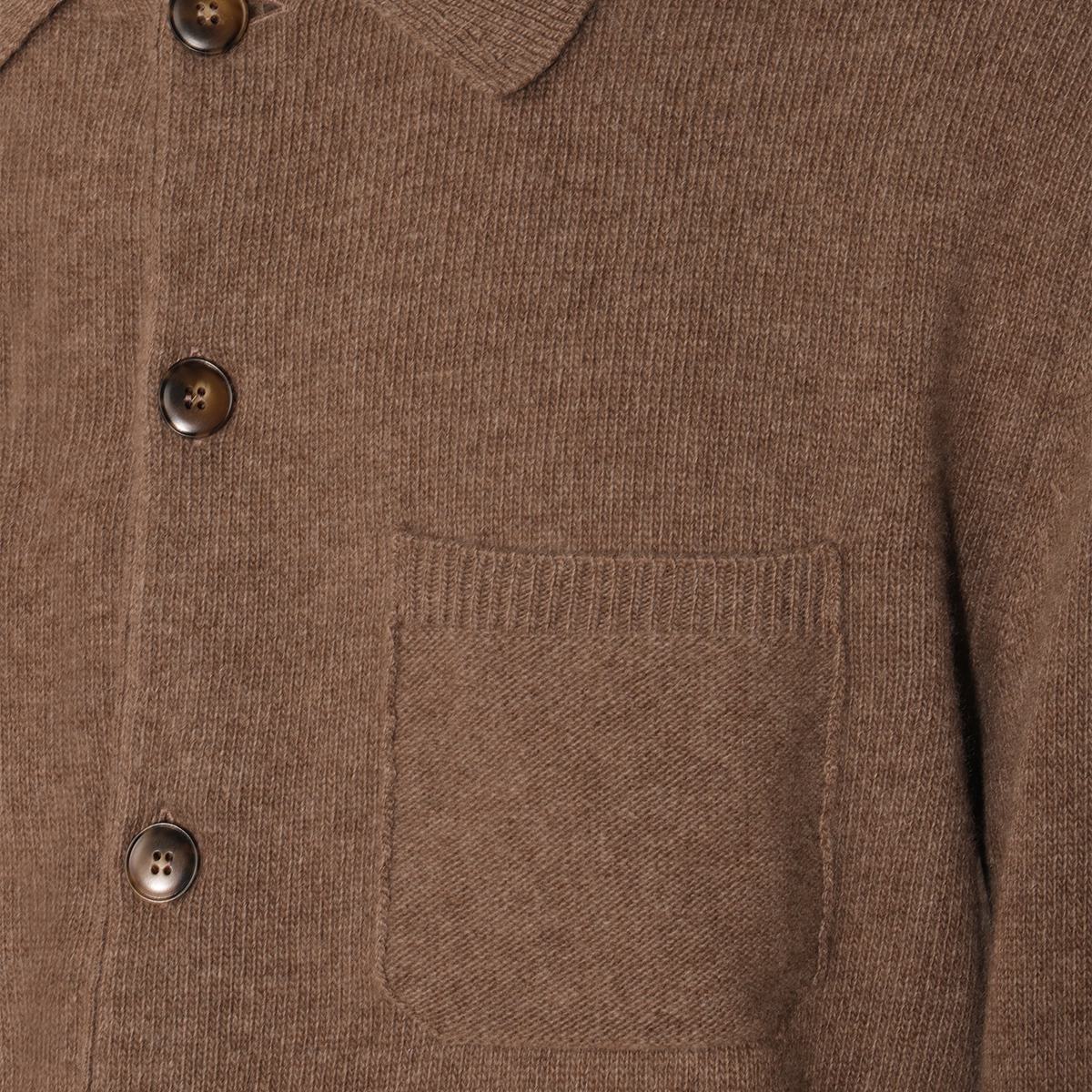 Canali Beige Ull Stickade Tröjor