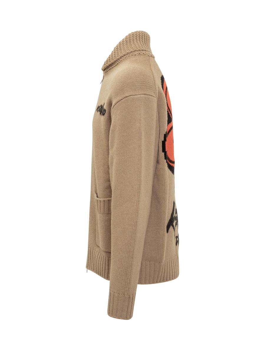 Kenzo Kenzo Herr Stickad Kofta Med Dragkedja