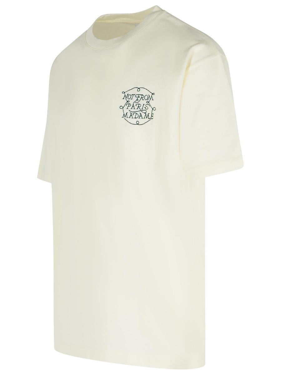 Drôle De Monsieur T-shirt i kräm bomull