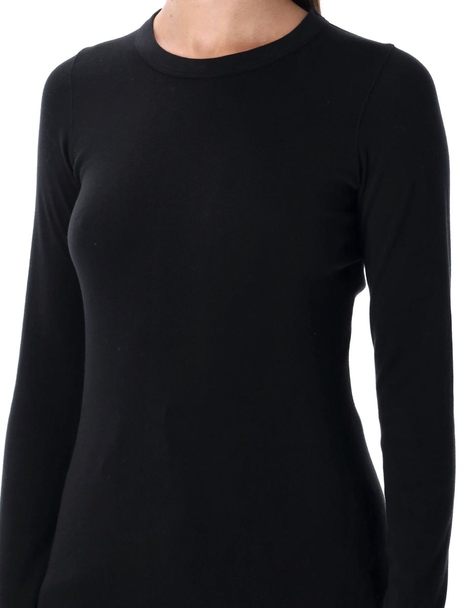 Rick Owens Drkshdw Svart Ribbed Ls T-shirt