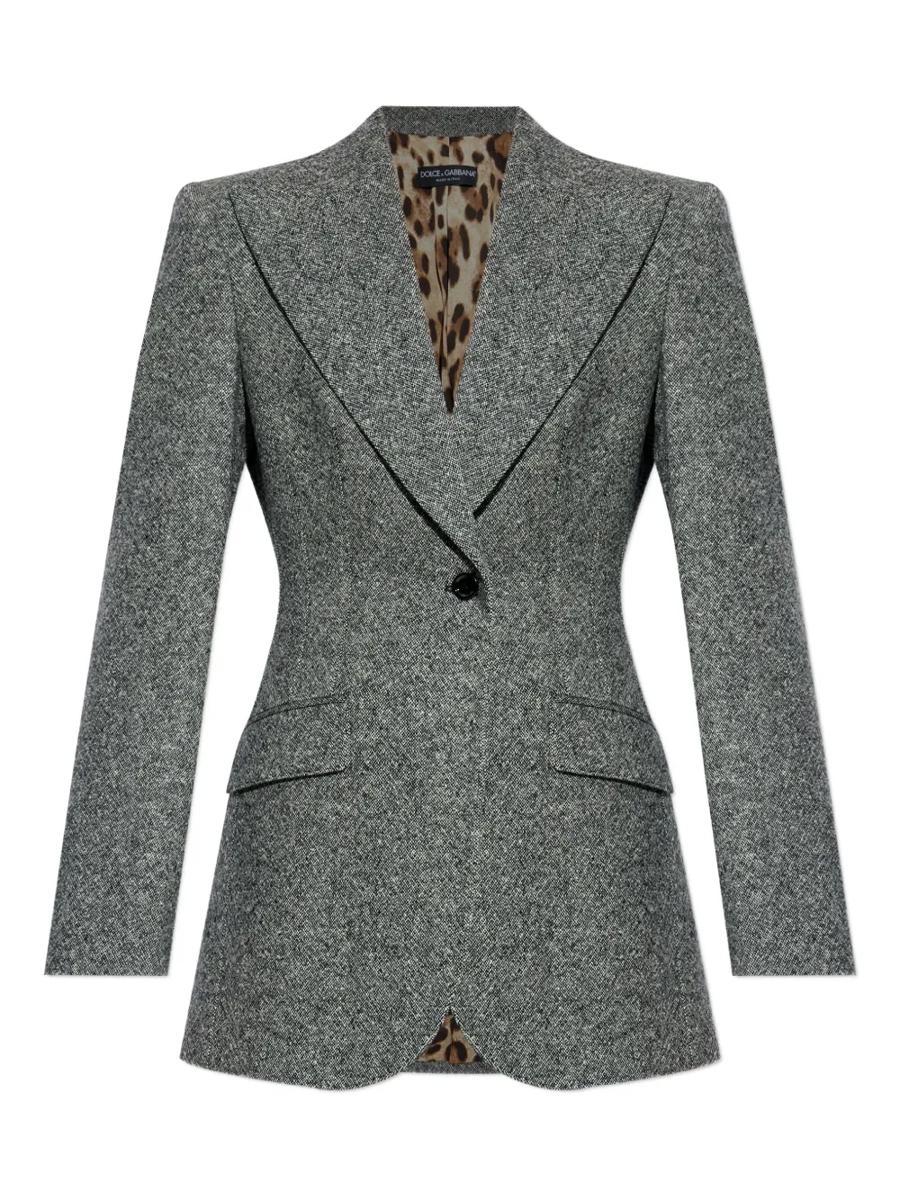 Dolce & Gabbana Tweedjacka med en knapp