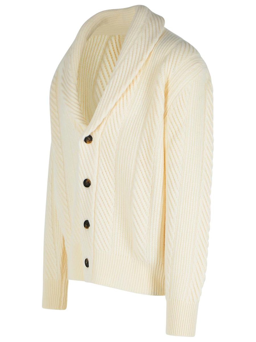 Elevent Ivory Cardigan i ullblandning