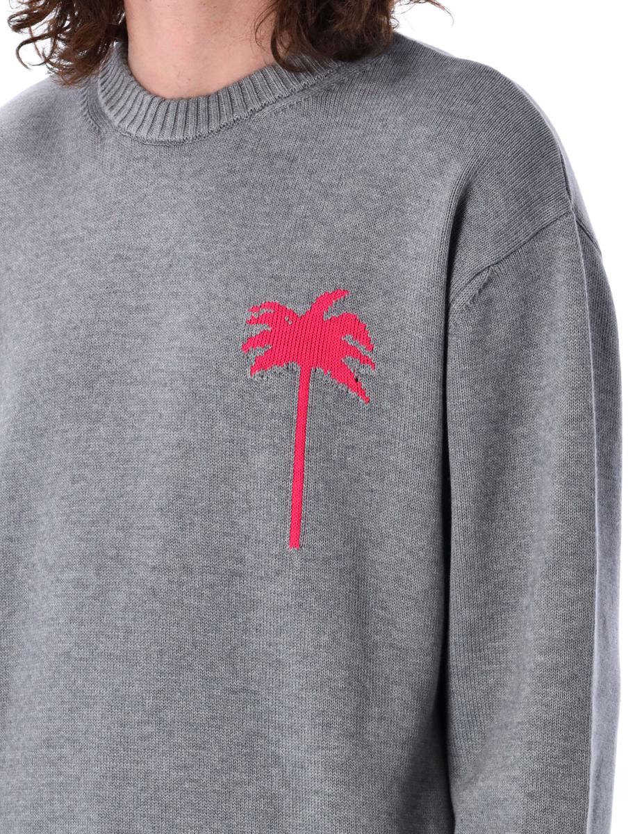 Palm Angels stickad tröja med palminlägg