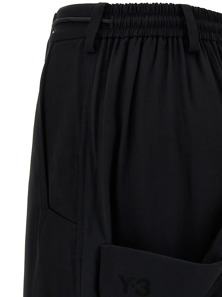 Y-3 Adidas 'Y-3 Rayon Twill Wide' Byxor